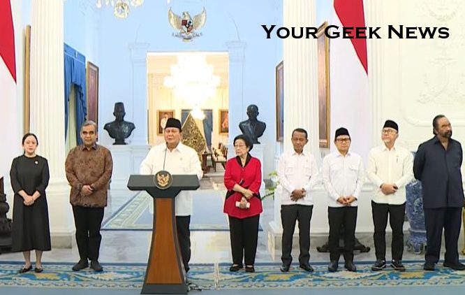 Megawati & Surya Paloh Hadir di Pertemuan Presiden Prabowo dengan Ketua Umum Parpol di Istana